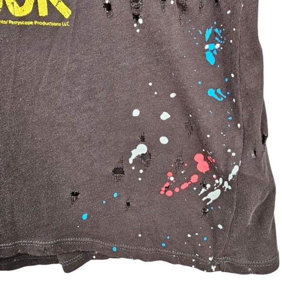 Chaser Womens XS Destroyed Paint Splatter Woodstock Short Sleeve Burnout Tshirt‎ - Picture 6 of 13